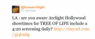 Illustration for article titled Fox Searchlight suggests you see The Tree Of Life while high